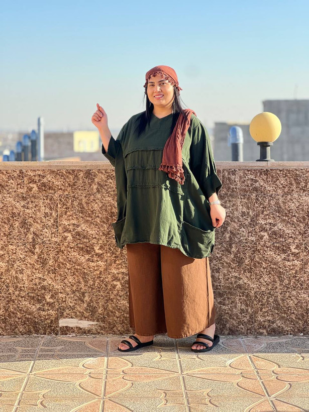 شومیز زنانه لیان رنگ سبز یشمی