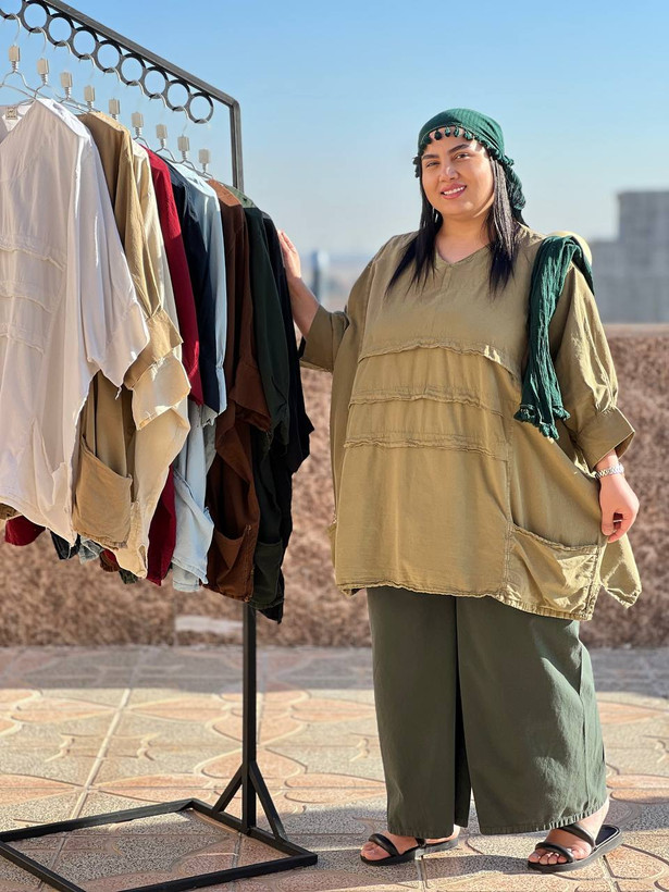 شومیز زنانه لیان رنگ سبز ماچا