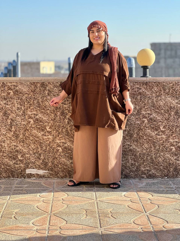 شومیز زنانه لیان رنگ قهوهای