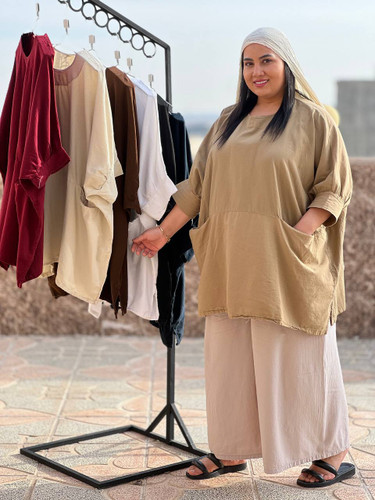 شومیز زنانه برکه رنگ نسکافه ای