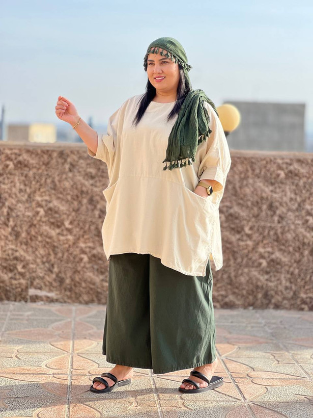 شومیز زنانه برکه رنگ استخوانی