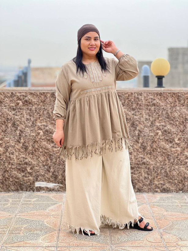 شومیز زنانه لنا رنگ نسکافه ای