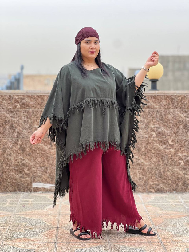 پانچ زنانه هلنا رنگ یشمی