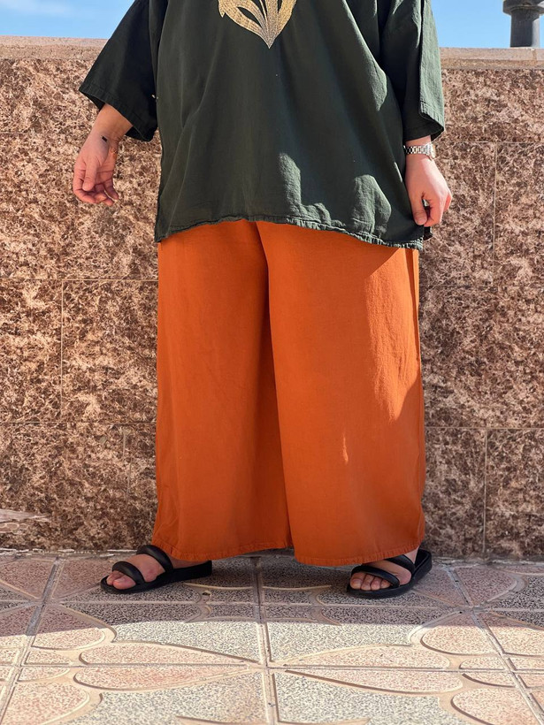 شلوار زنانه صدف رنگ نارنجی