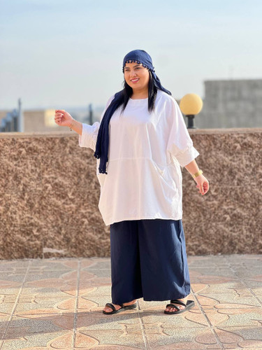 شلوار زنانه صدف رنگ سرمه ای