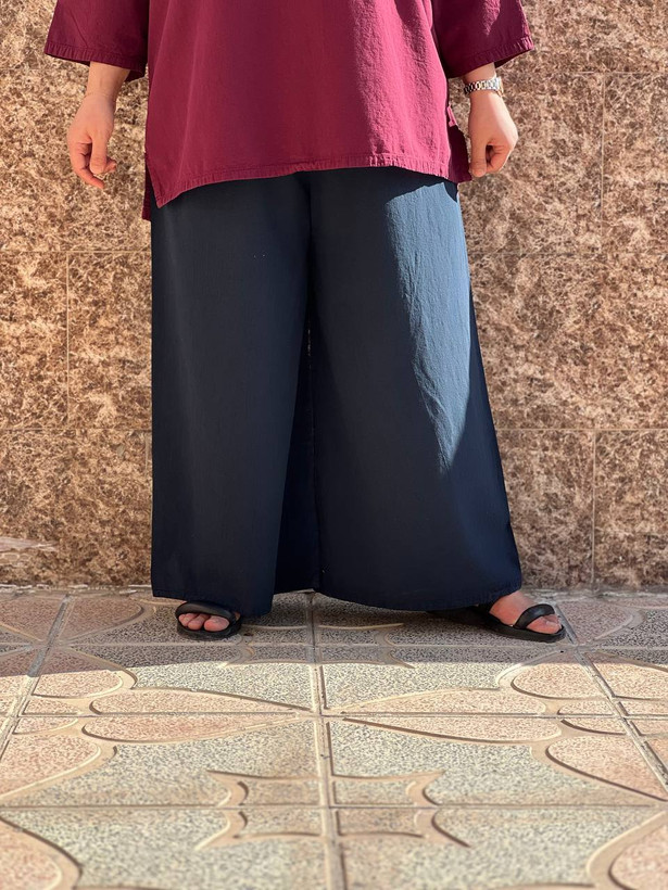 شلوار زنانه صدف رنگ سرمه ای