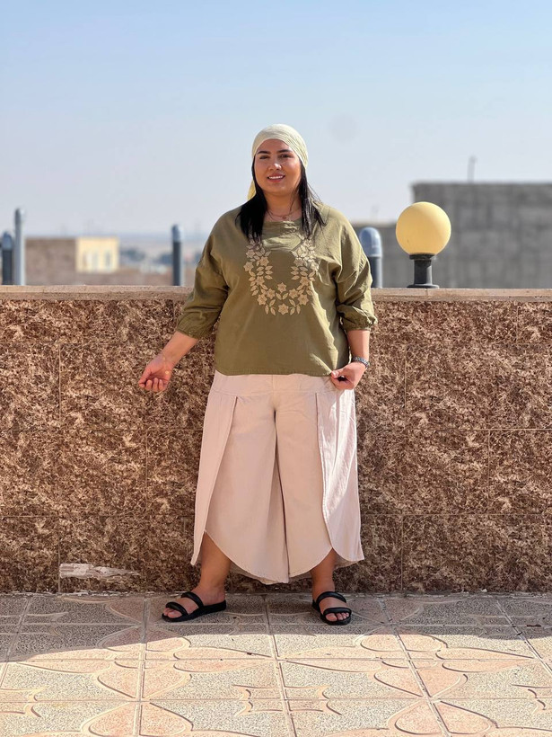 شومیز زنانه سروناز رنگ ماچا