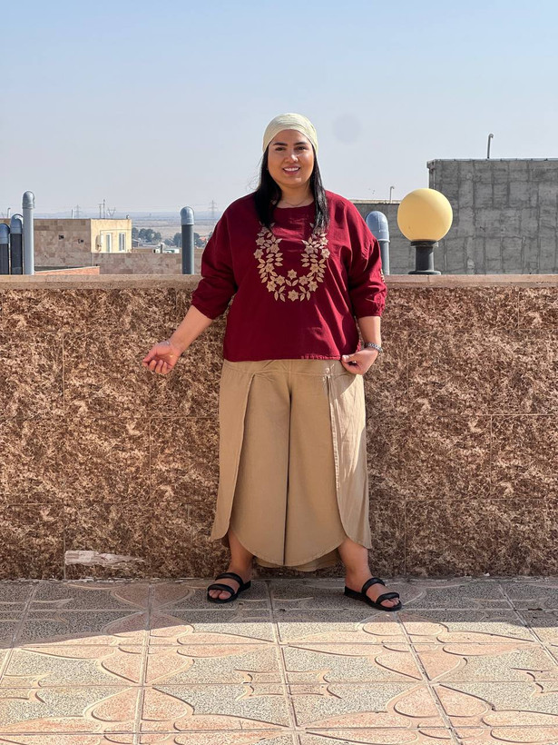 شومیز زنانه سروناز رنگ زرشکی