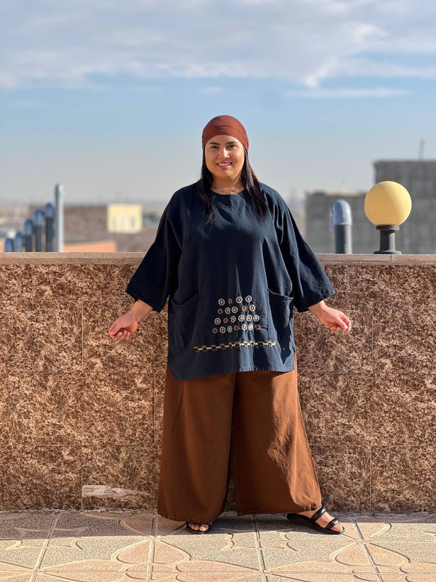 شومیز زنانه باران رنگ سرمه ای