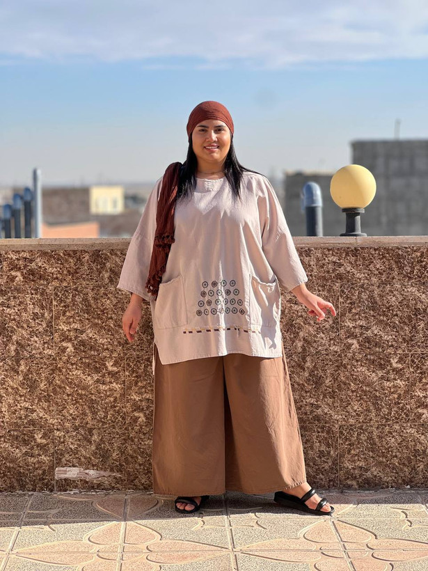 شومیز زنانه باران رنگ استخوانی