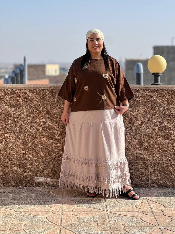 کراپ زنانه ترنم قهوهای